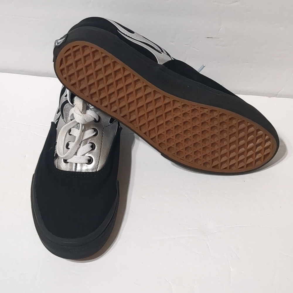 Vans Old School Metallic flame Blk-silver Vans Shoes | Fire Vans - Picture 4 of 8